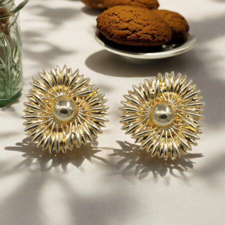 Gold Starburst Radiance Earrings: