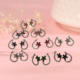 AD Diamond Floral Drop Earrings in Rose gold