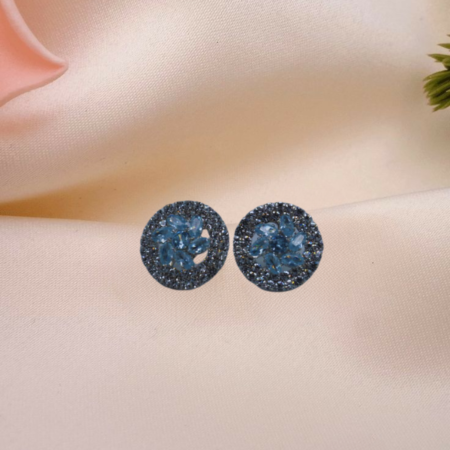 Dazzling Round Crystal Earrings – A Perfect Blend of Sparkle and Elegance