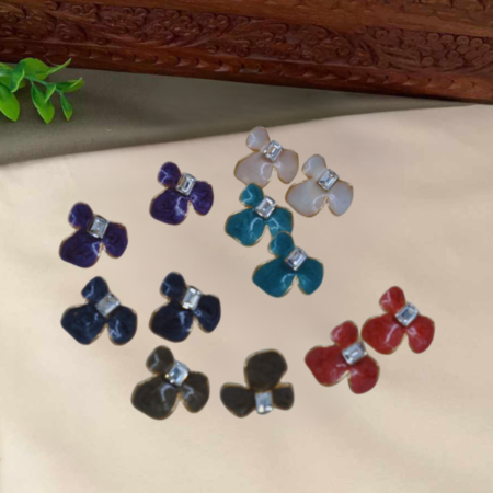 High-Grade Metal Leaf Stud Earrings