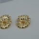 Silver & Golden Floral Statement Earrings