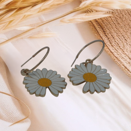 Charming Daisy Hoop Earrings