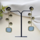 Minimalist Linear Gold Drop Earrings with Geometric Accent