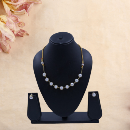 Classic Pearl Necklace and Earring Set