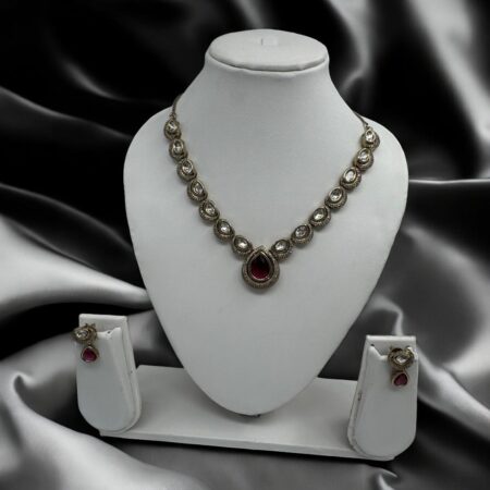Luxurious Brass Metal Necklace Set with Matching Earrings – Perfect for Every Occasion